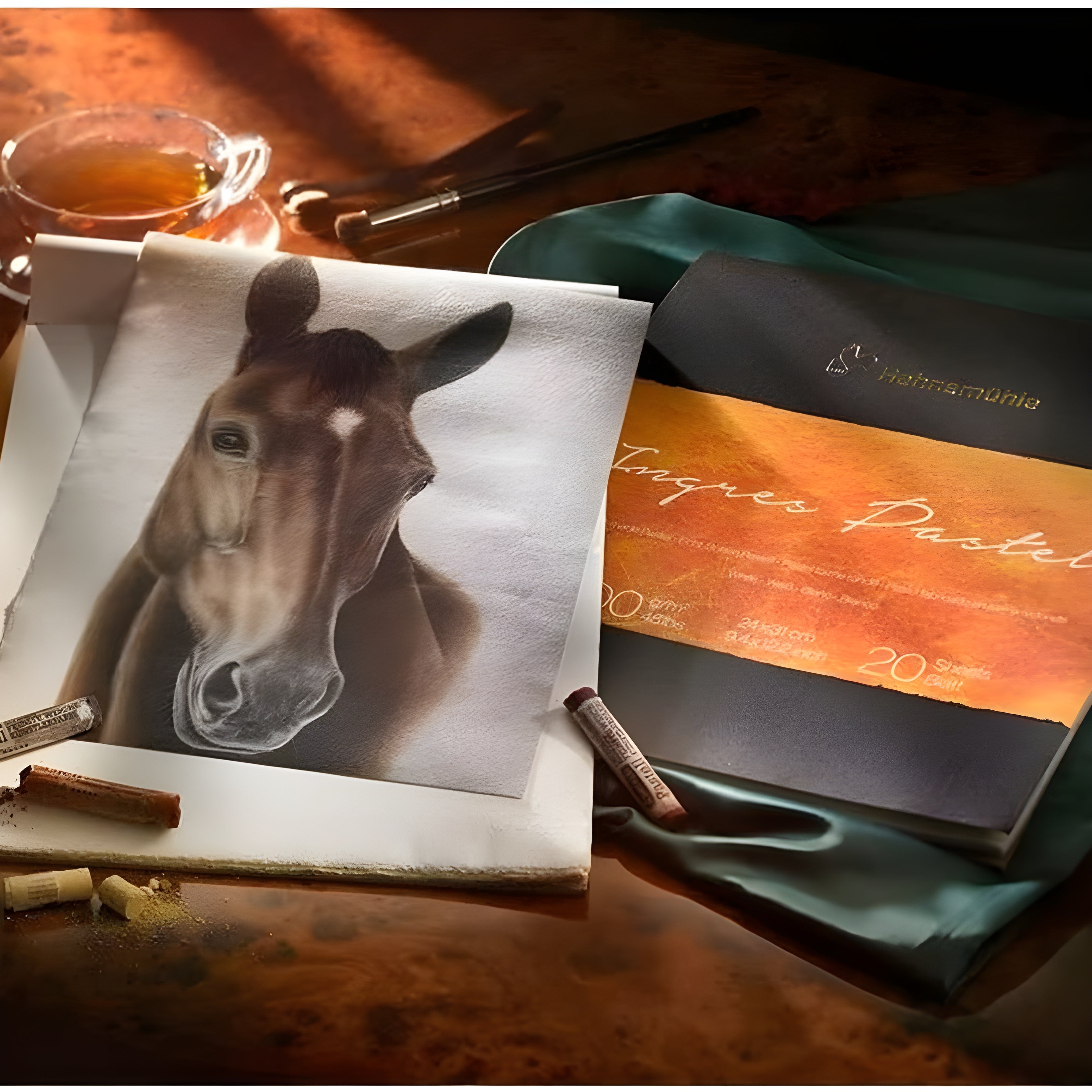 Bloco de Papel para Pastel Hahnemühle The Collection Ingres 9 Cores 30x40cm 100g/m² 20 Folhas