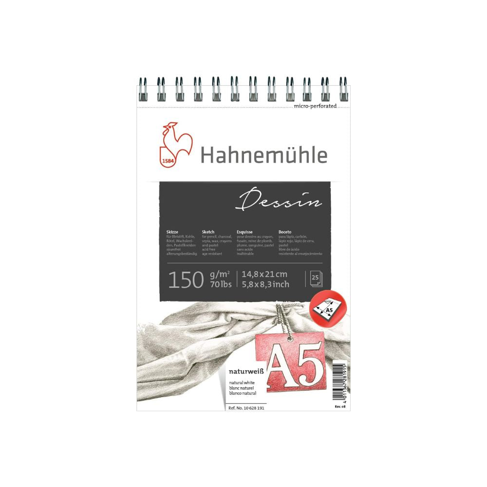 Bloco de Desenho Hahnemühle Dessin Sketch Pad 150g/m² Com 25 Folhas