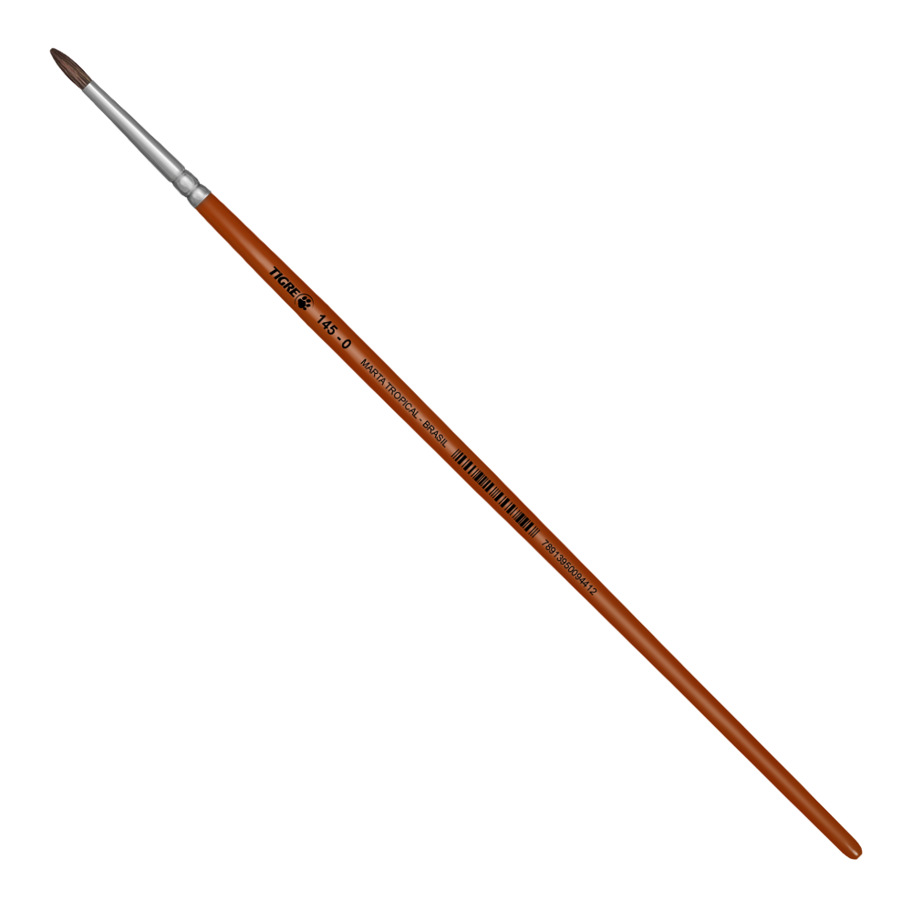 Pincel Redondo Aquarela Tigre 145 Pelo Marta