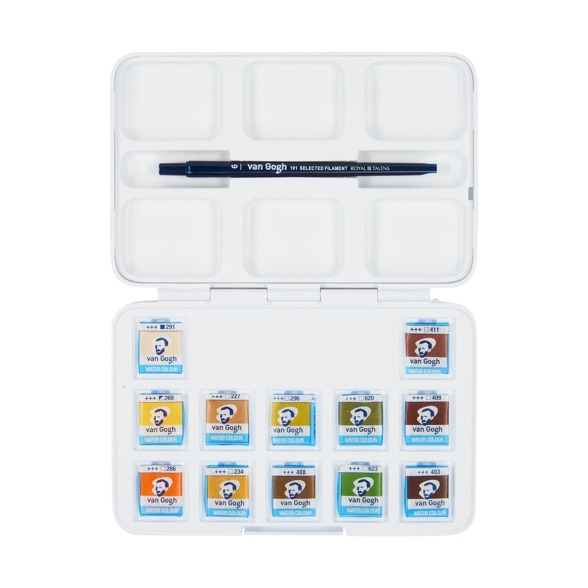 Estojo de Aquarela em Pastilhas Van Gogh Nature com 12 Cores - Royal & Talens 20808641