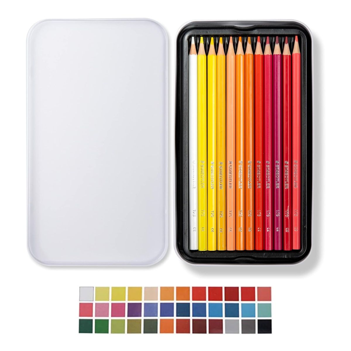 Estojo em Lata de Lápis de Cor Staedtler Hexagonal com 36 Cores