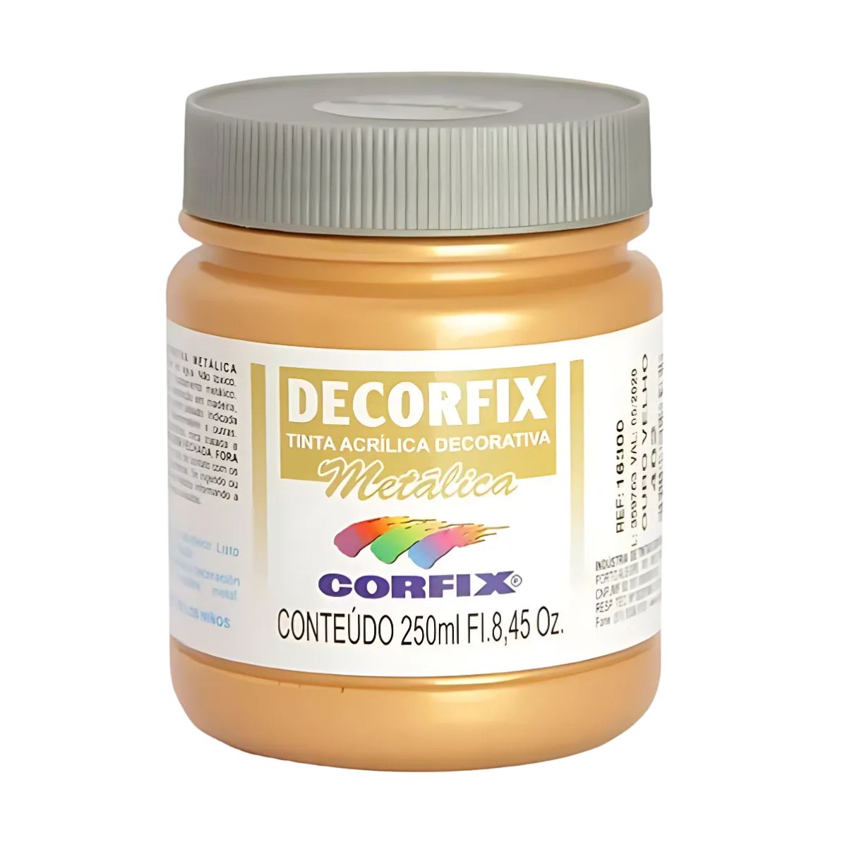 Tinta Acrílica Decorfix Corfix Metálica 250ml - 16300