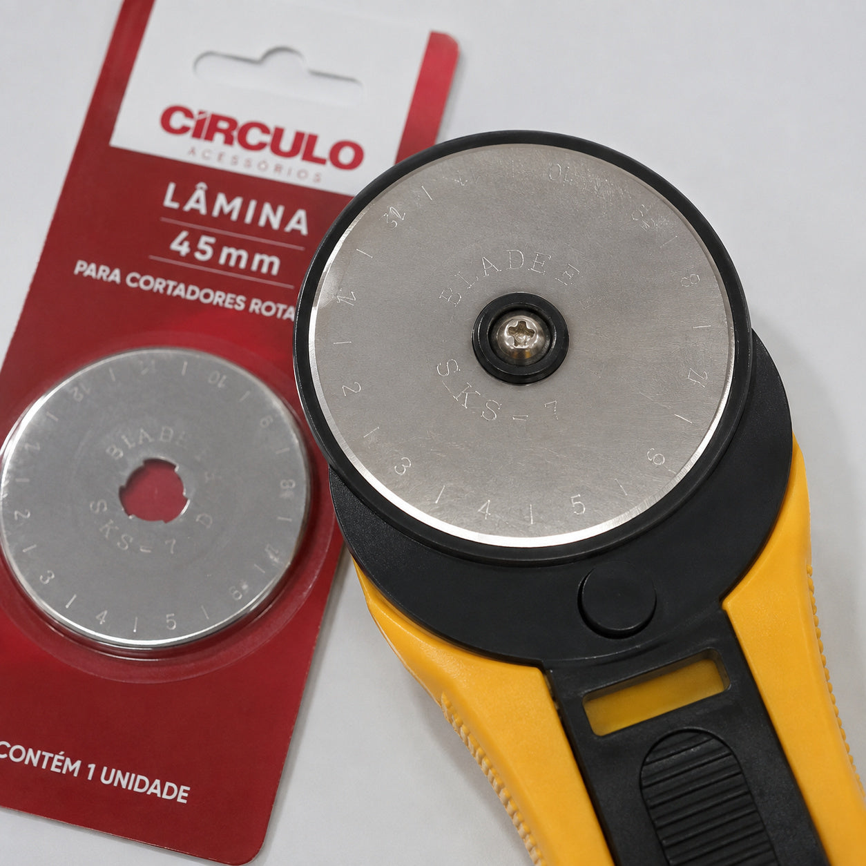 Lâmina para Cortador Rotativo 45mm para Patchwork Costura Criativa e Artesanato - Círculo