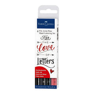 Estojo Caneta Pitt Artist Pen Hand Lettering 4 Unidades - Faber-castell 267115