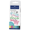Estojo Caneta Pitt Artist Pen Hand Lettering Tons Pastel 6 Unidades - Faber-castell 267116