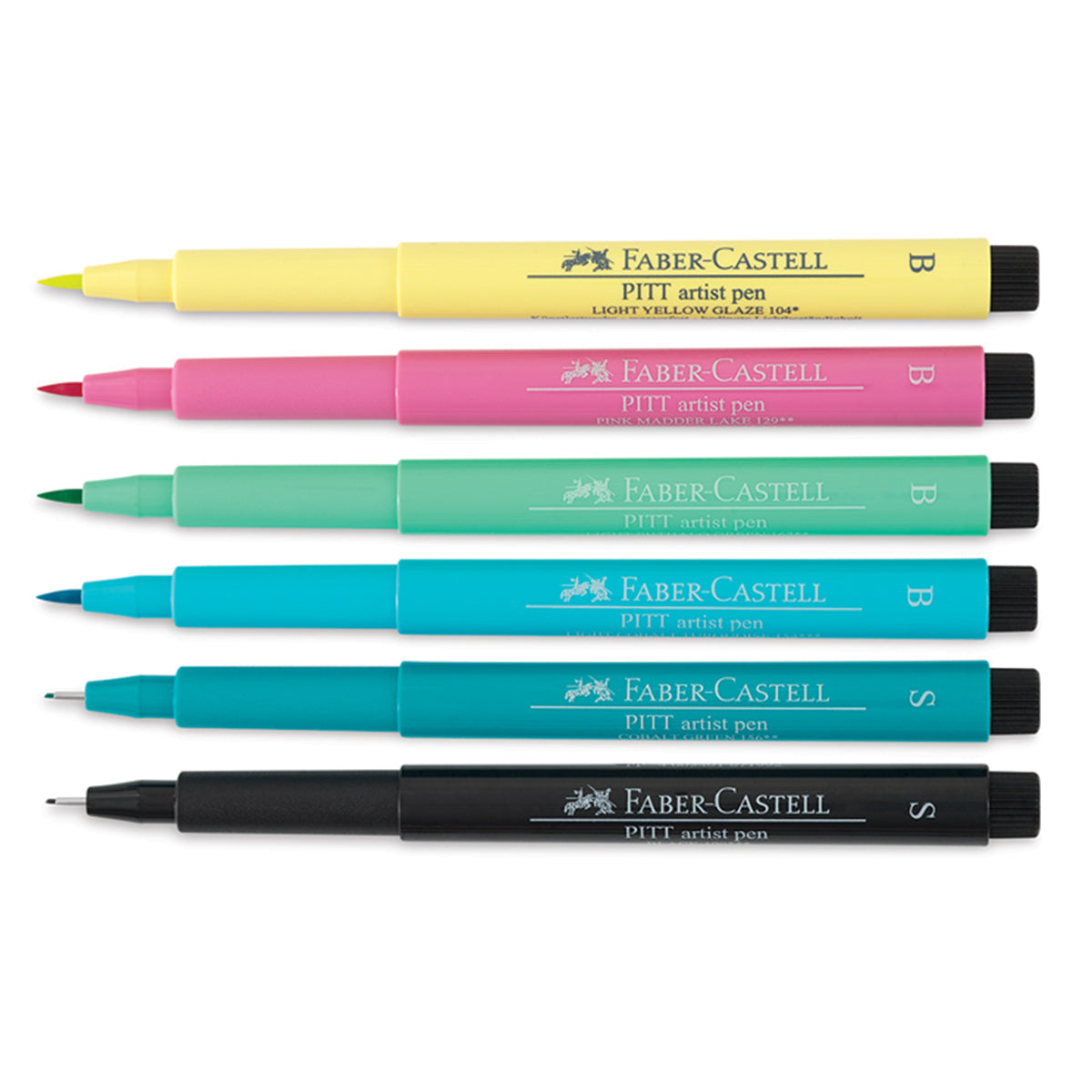 Estojo Caneta Pitt Artist Pen Hand Lettering Tons Pastel 6 Unidades - Faber-castell 267116