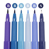 Estojo Caneta Pitt Artist Pen Lettering Tons Azuis 6 Unidades - Faber-castell 267123