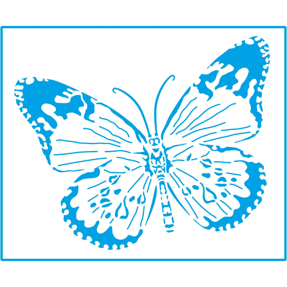 Stencil Médio Borboleta 17x21cm para Pintura Decorativa e Artesanato Stm-104 - Litoarte