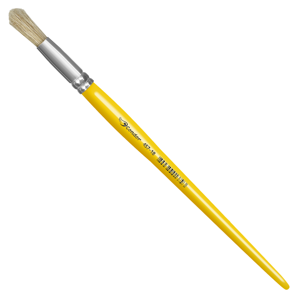 Pincel Condor 457 Redondo Pelo Natural Cabo Longo