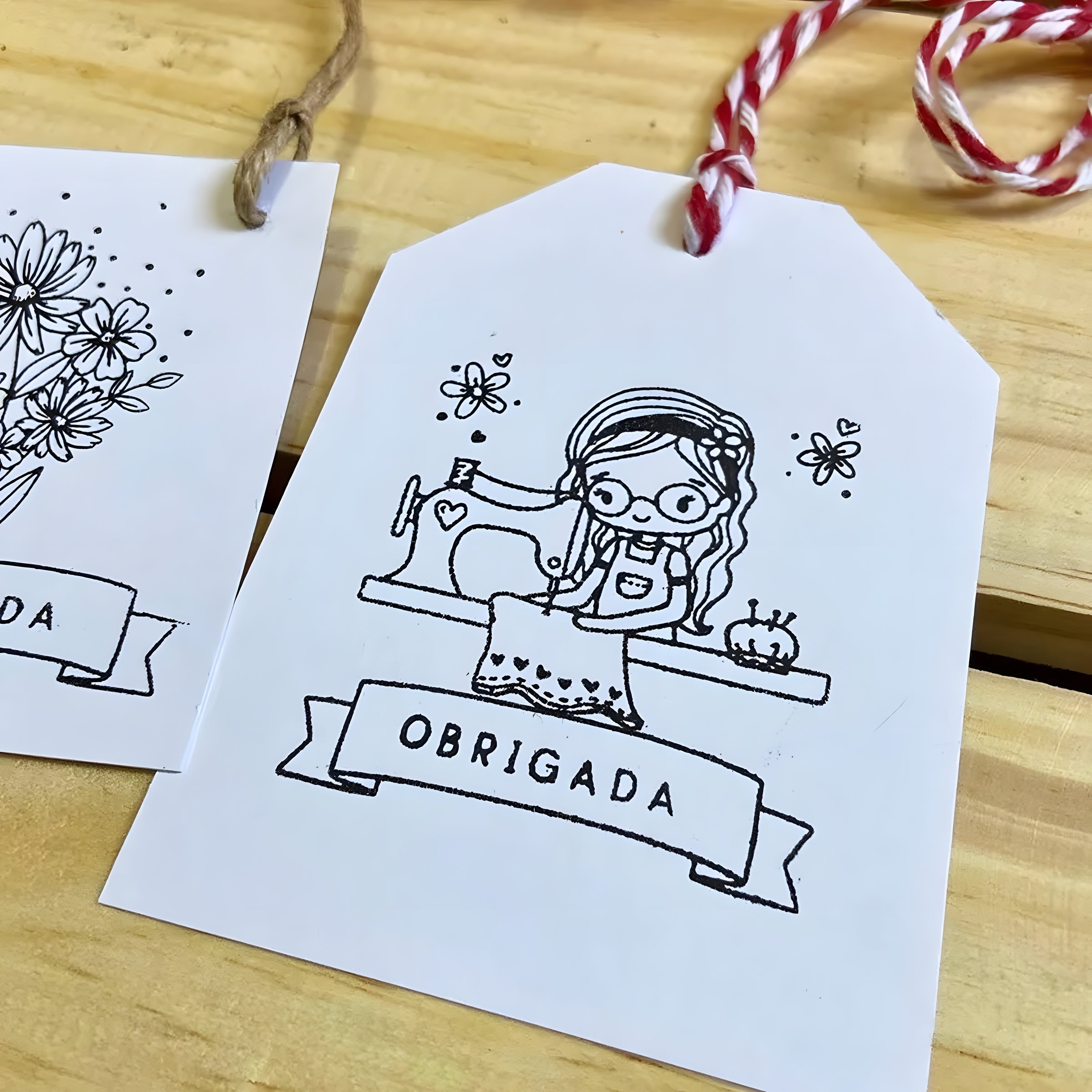 Mini Carimbo Costurando com Amor Scrapbook - Lilipop