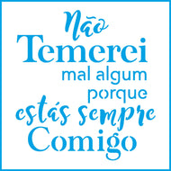 Stencil - Nao Temerei Mal 10x10cm para Pintura Decorativa e Artesanato St-x-302 - Litoarte