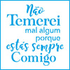 Stencil - Nao Temerei Mal 10x10cm para Pintura Decorativa e Artesanato St-x-302 - Litoarte