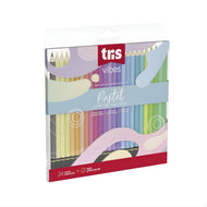 Estojo Lápis de Cor Vibes Pastel com 24 Cores + Lápis 6b - Tris