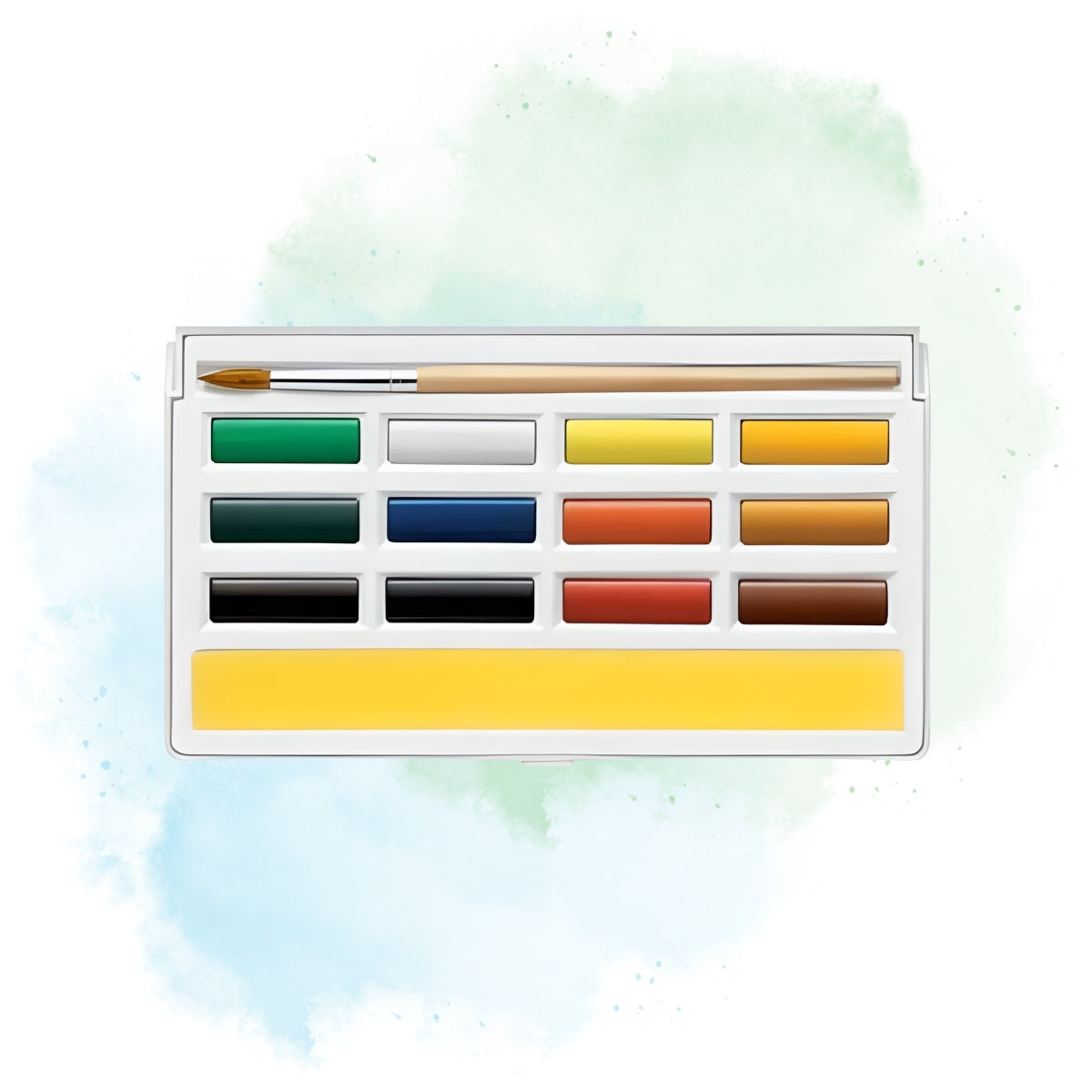 Estojo de Tinta Aquarela Pastilha Graf com 12 Cores e Pincel - Cis