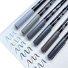 Estojo de Marcador Artistico Brush Aquarelavel com 6 Cores - Tons de Cinza - Cis