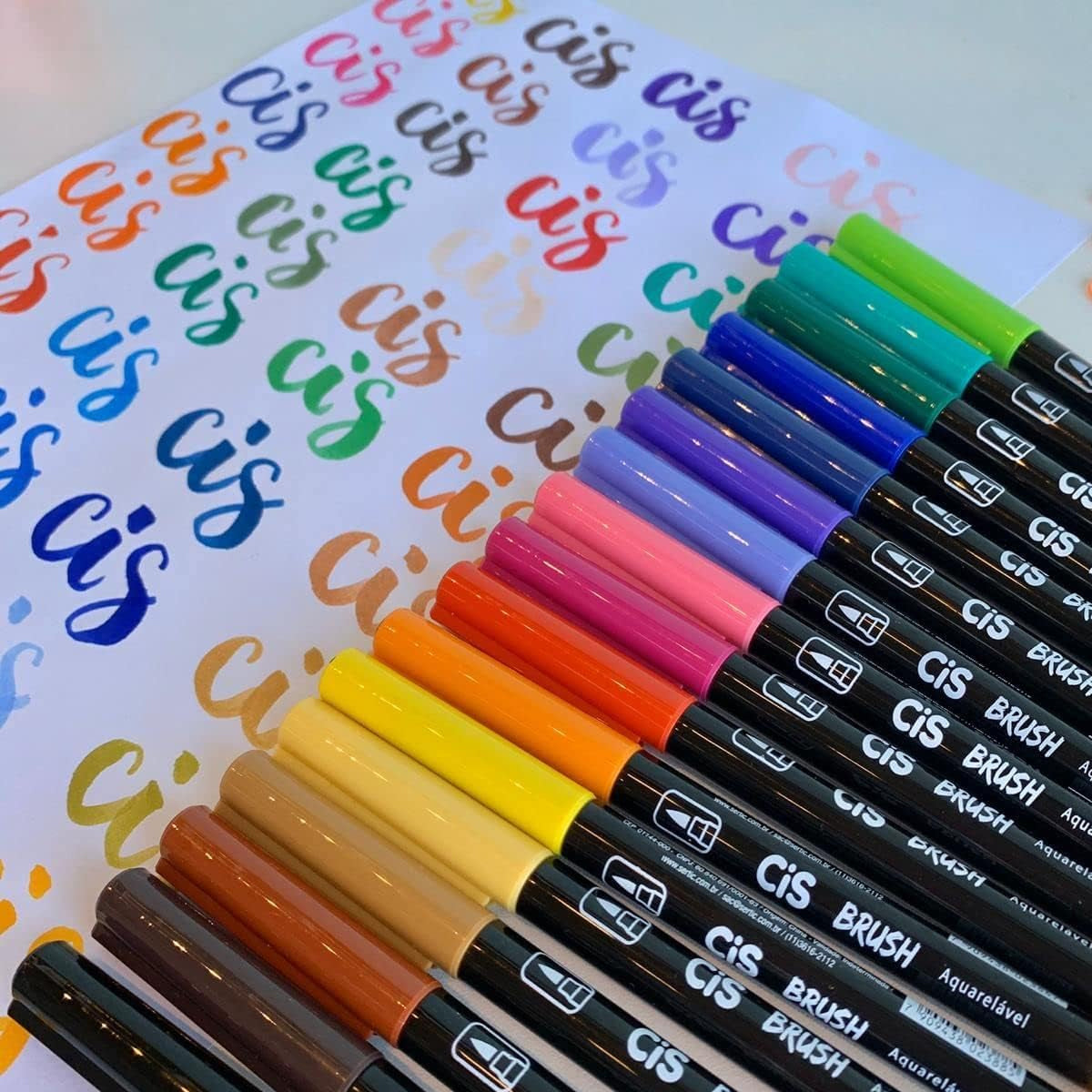 Estojo de Marcador Artistico Brush Aquarelavel com 6 Cores - Tons de Cinza - Cis