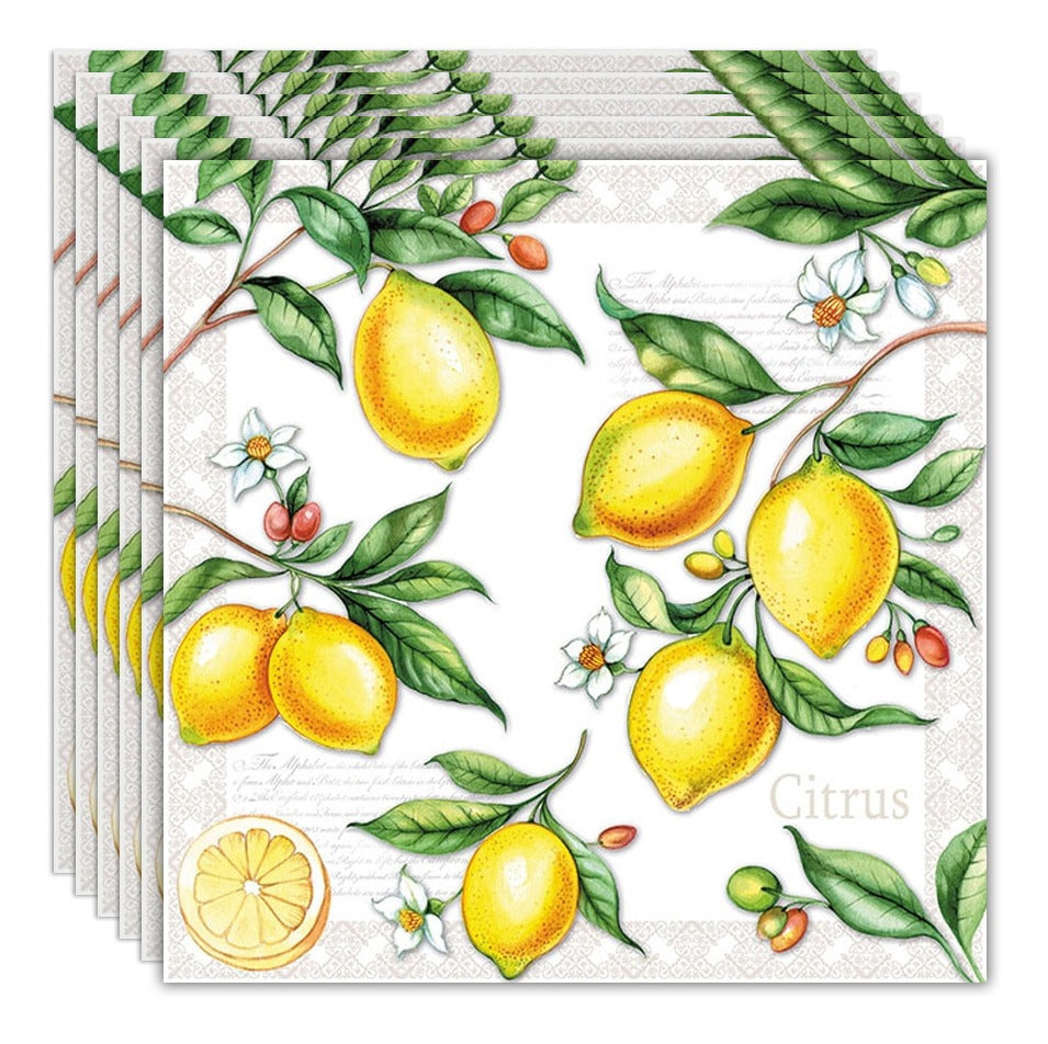 Guardanapo para Decoupage Ambiente 33x33cm com 20 Unidades - Citrus