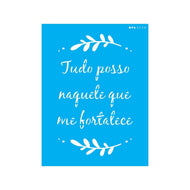 Stencil Opa 15x20cm - Frase Tudo Posso - 3038