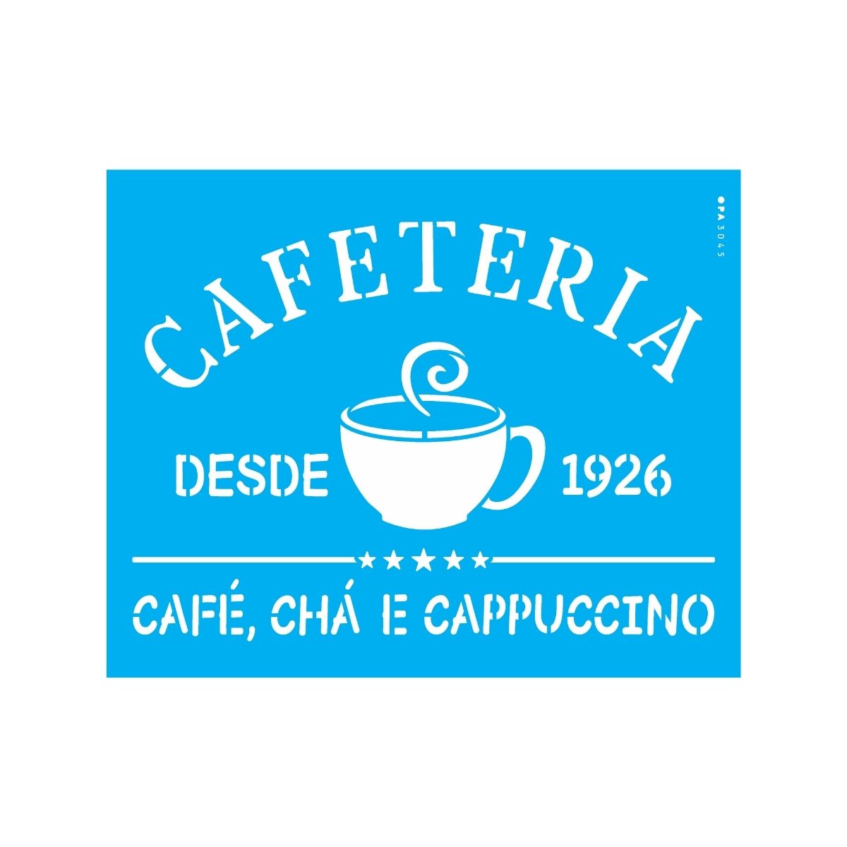 Stencil Opa 20x25cm - Culinária Cafeteria - 3045