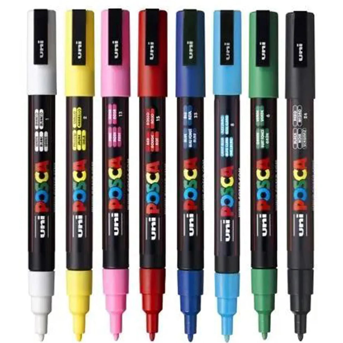 Estojo Caneta Posca Pc-3m Ponta Fina 1.3Mm com 8 Cores