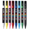Estojo Caneta Posca Pc-3m Ponta Fina 1.3Mm com 8 Cores