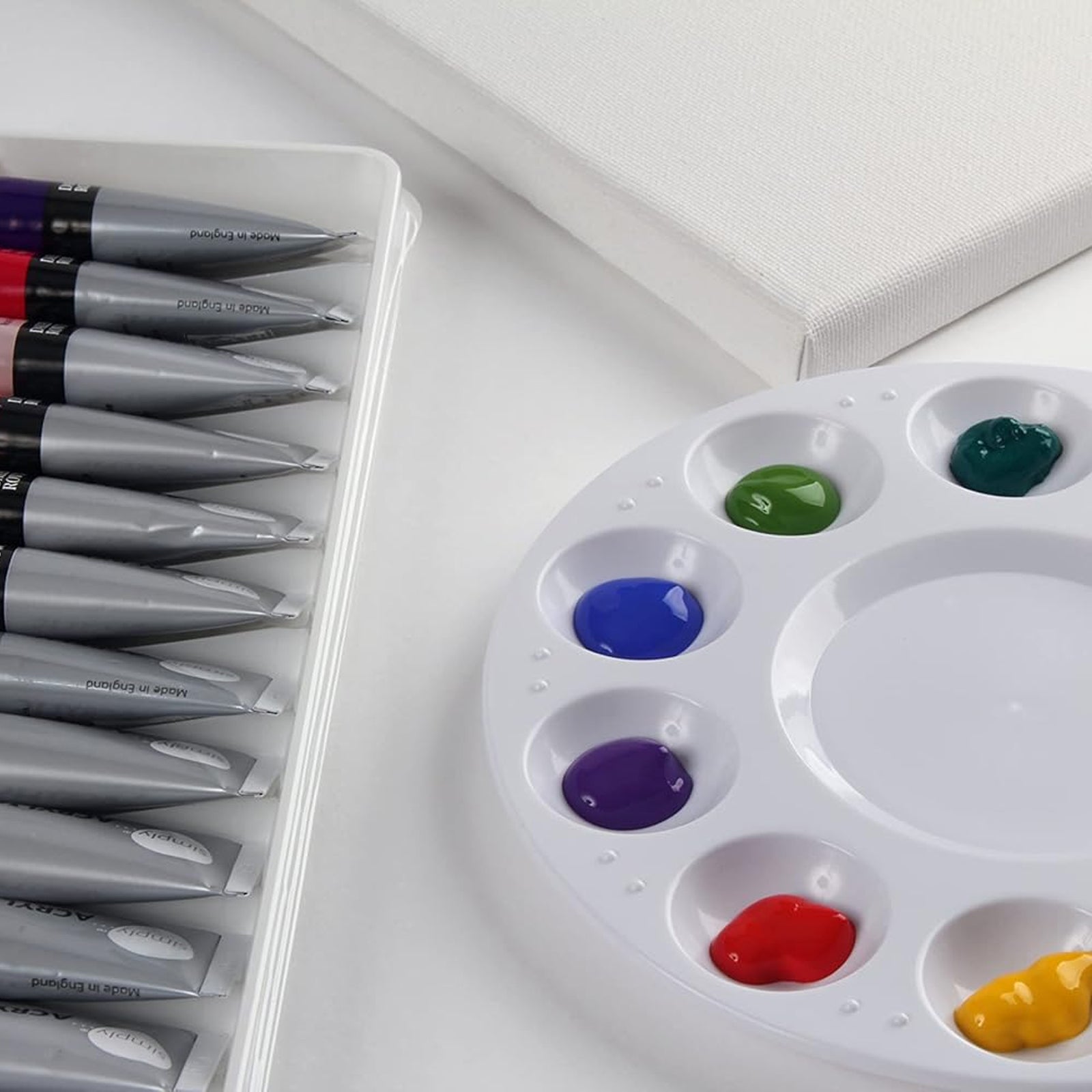 Kit Tinta Acrílica Daler Rowney Tinta+painel+pincel 16pçs