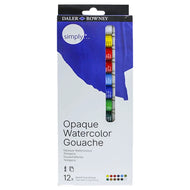 Estojo de Tinta Guache Daler & Rowney Simply 12ml com 12 Cores