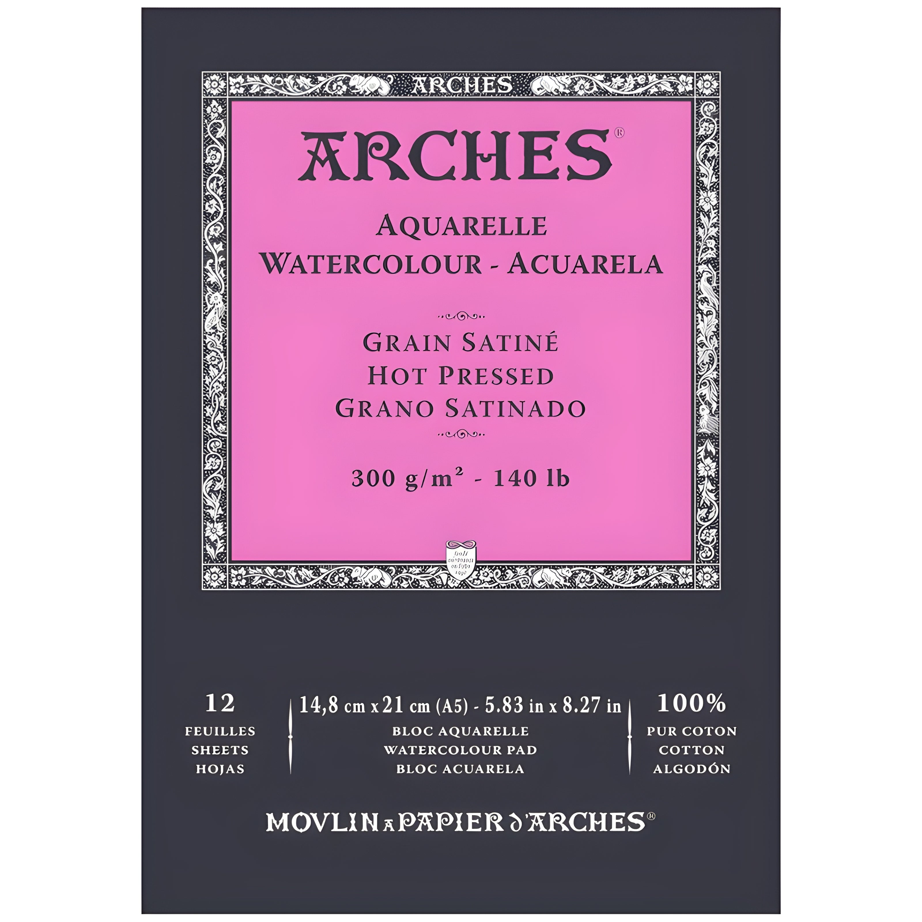 Bloco Aquarela Arches 300 g/m² Grão Acetinado
