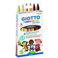 Estojo de Canetinha Giotto Turbo Maxi 6 Cores - Tons de Pele 527000