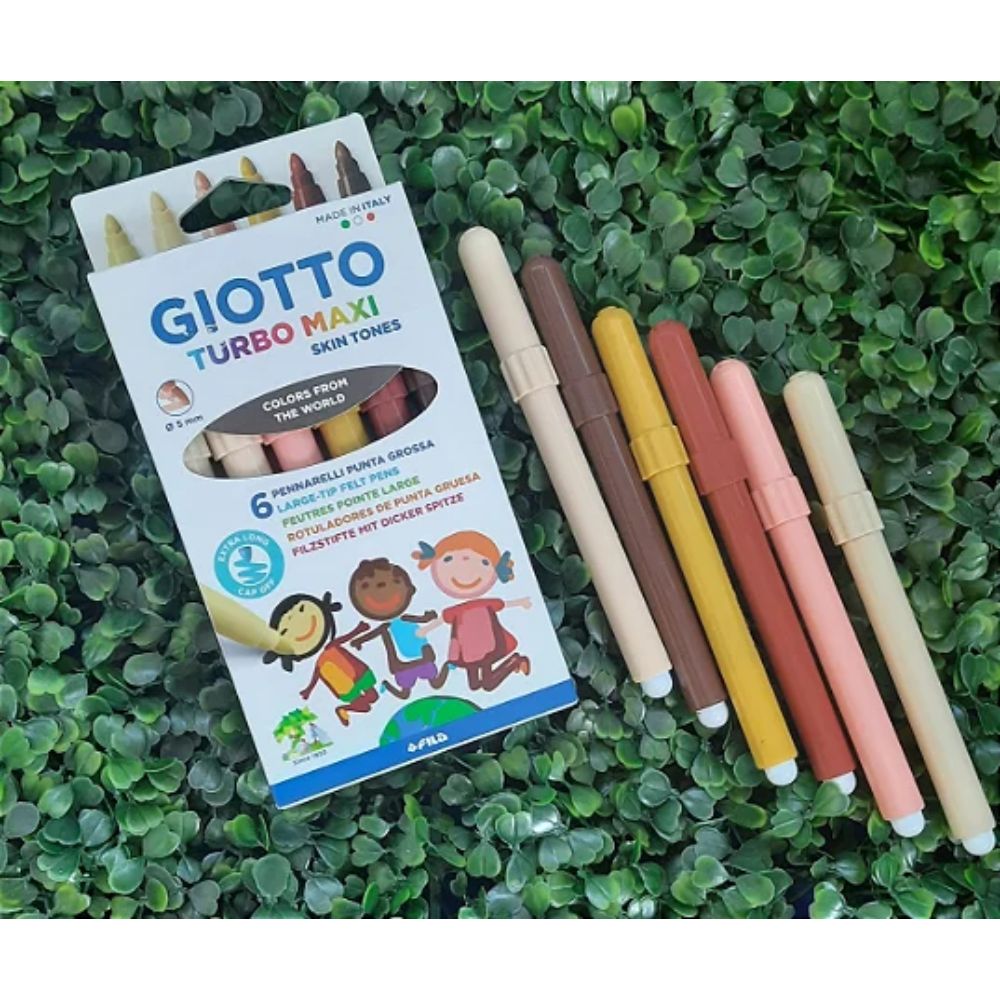 Estojo de Canetinha Giotto Turbo Maxi 6 Cores - Tons de Pele 527000