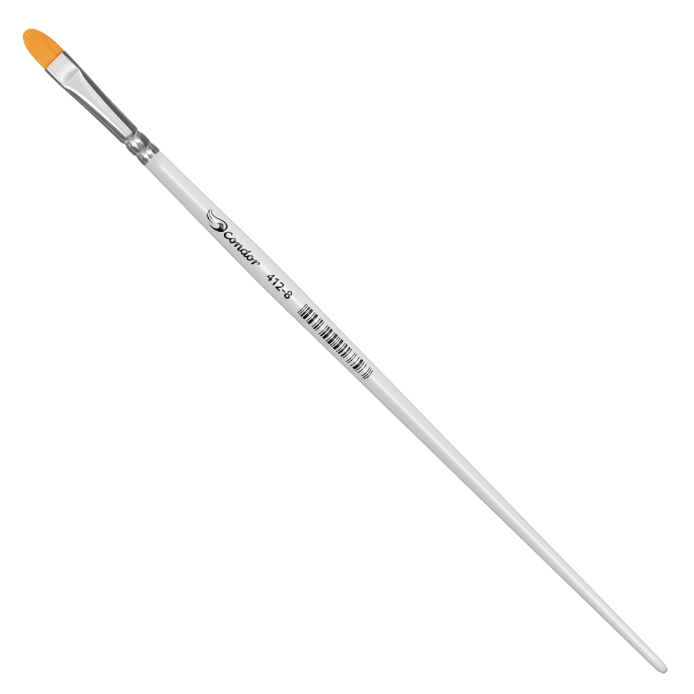 Pincel Condor 412 Lingua de Gato Sintético Cabo Longo