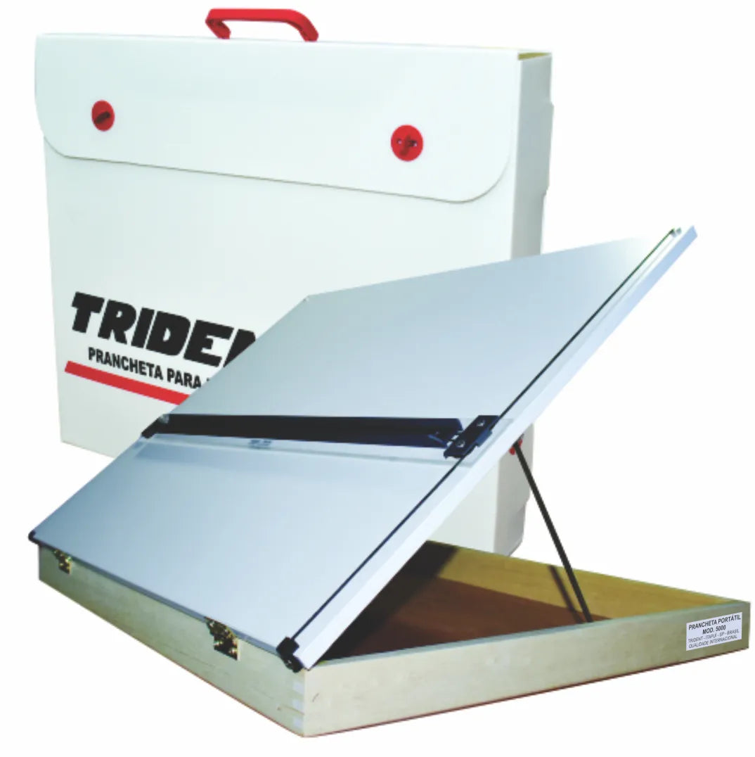 Prancheta Portátil A3 Trident com Régua Paralela 42x52 Cm - Modelo 5000