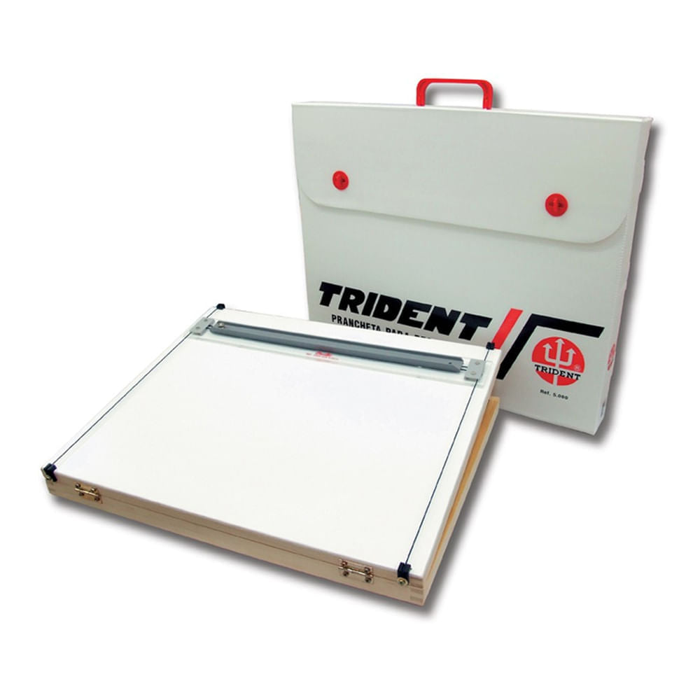 Prancheta Trident Portátil A2 com Régua Paralela 50x65 Cm - Modelo 5002