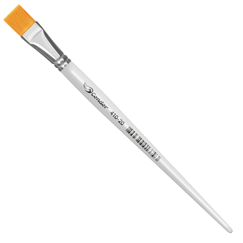 Pincel Condor 410 Chato Sintético Cabo Longo