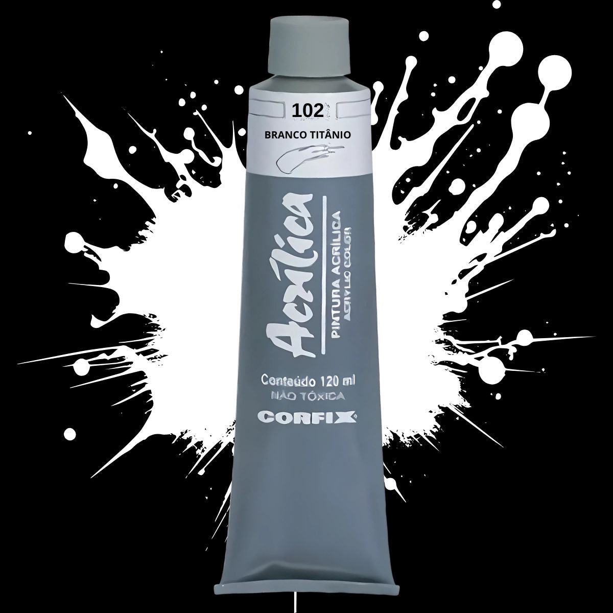 Tinta Acrílica Corfix 120ml G1 - 102 Branco de Titânio