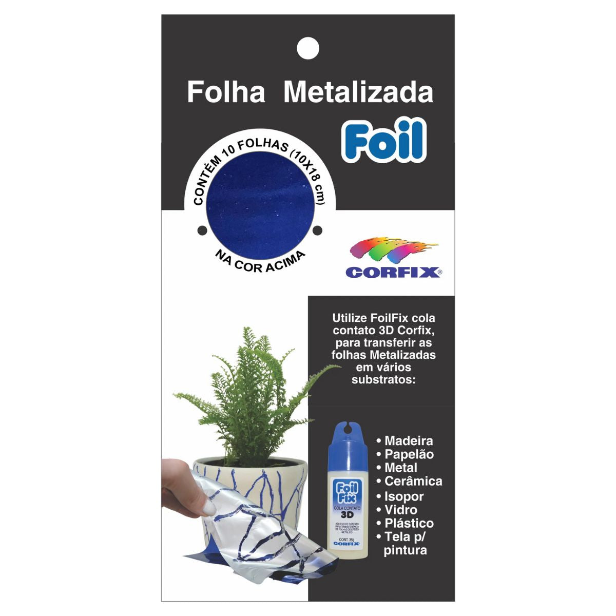 Folhas Metálicas Corfix 10x18cm Com 10 Folhas - 71018