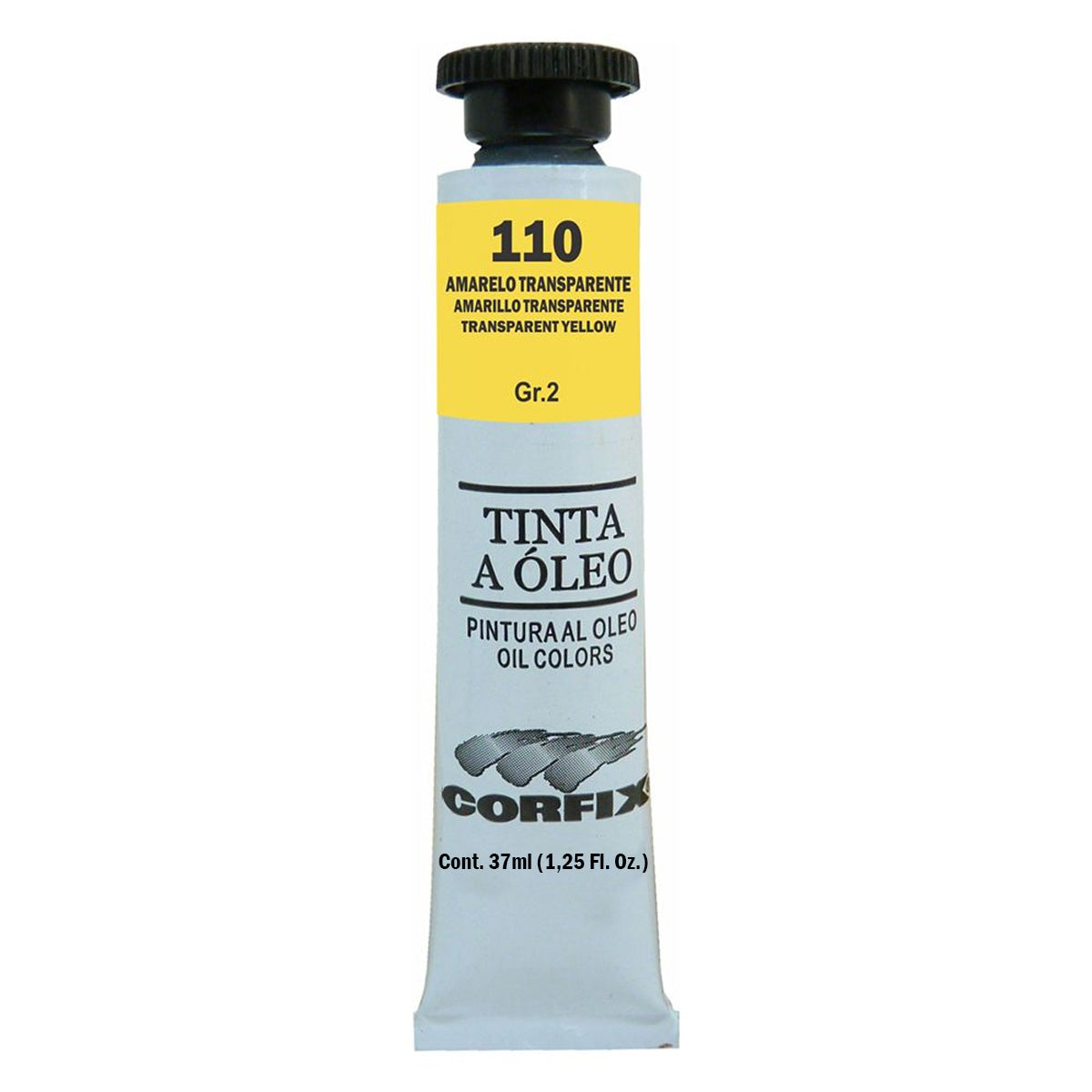 Tinta Óleo Corfix 37ml G2 110 - Amarelo Transparente