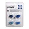 Kit de Ilhoses Standard Eyelets Tons de Azul 60 Peças - We R Memory Keepers