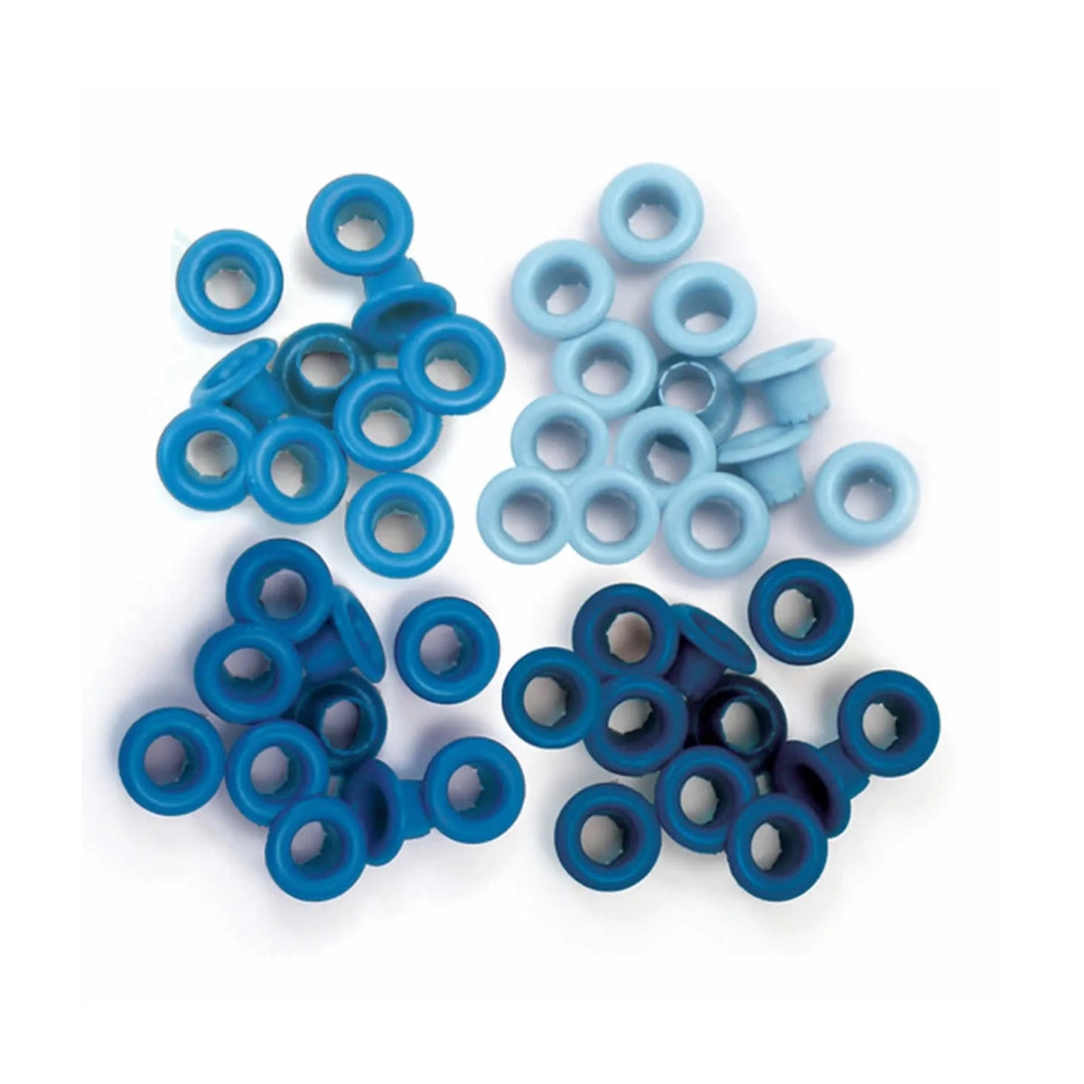 Kit de Ilhoses Standard Eyelets Tons de Azul 60 Peças - We R Memory Keepers