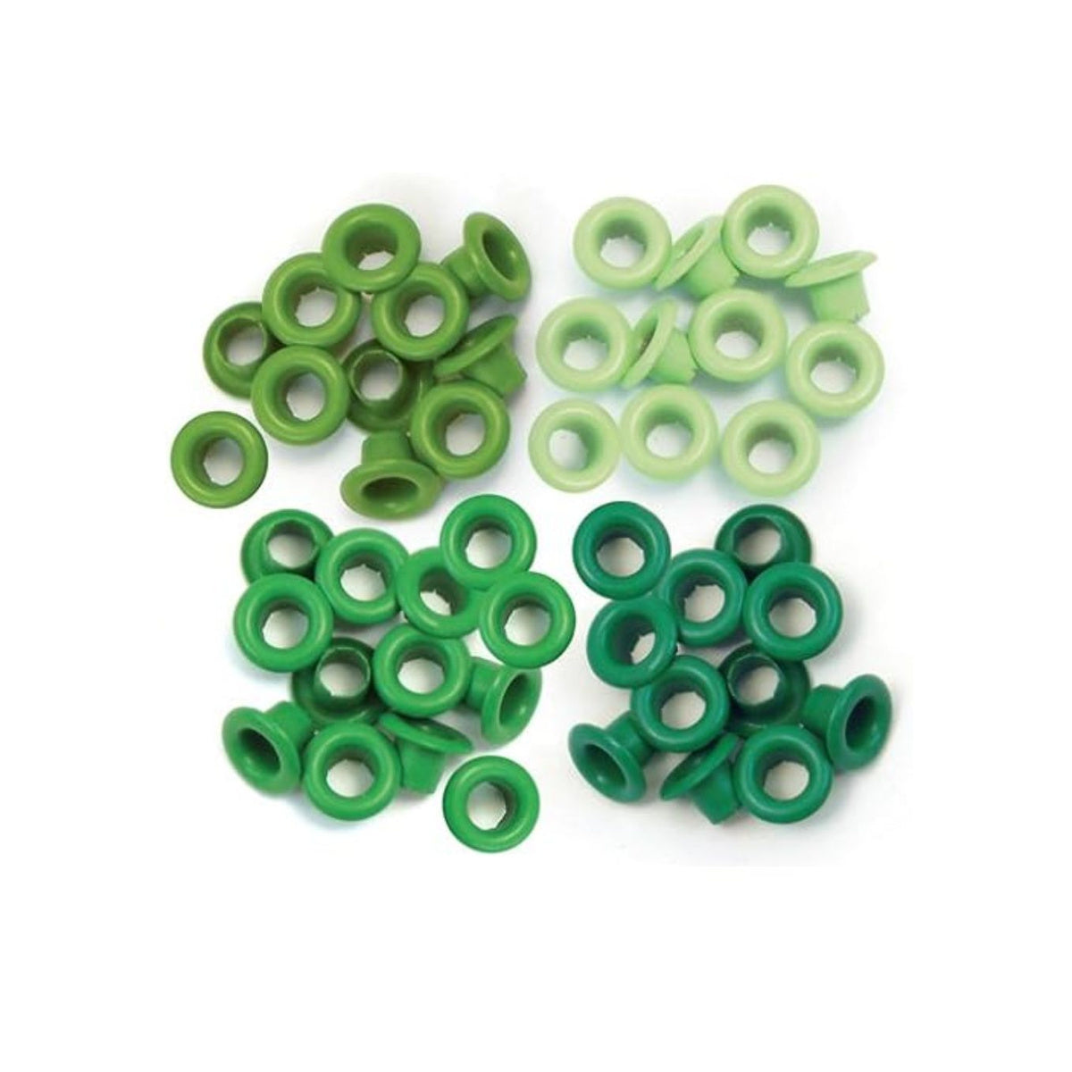 Kit de Ilhoses Standard Eyelets Tons de Verde 60 Peças - We R Memory Keepers