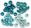 Kit de Ilhoses Standard Eyelets Tons Aqua 60 Peças - We R Memory Keepers