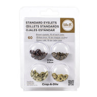 Kit de Ilhoses Standard Eyelets Tons de Marrom 60 Peças - We R Memory Keepers