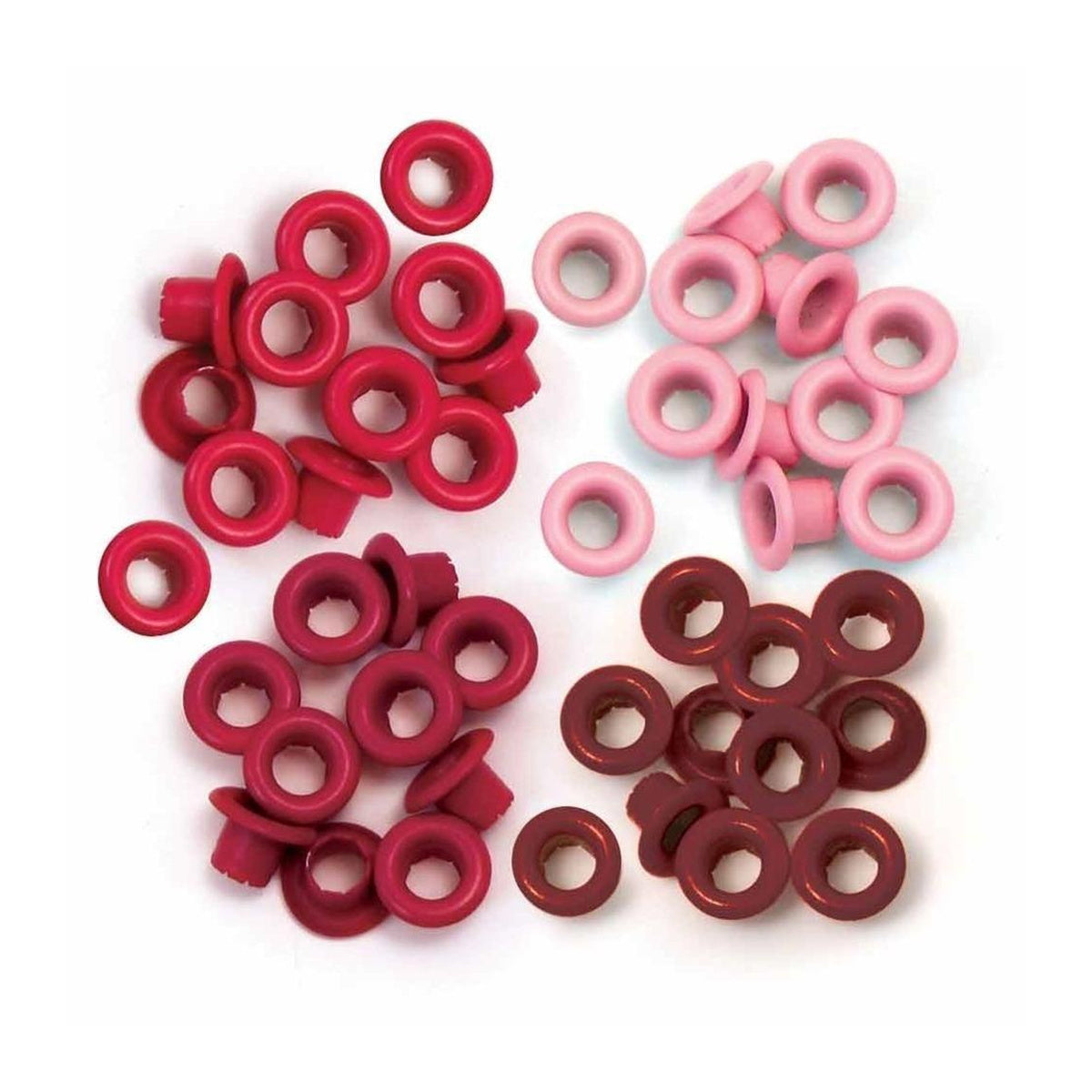 Kit de Ilhoses Standard Eyelets Tons de Vermelho 60 Peças - We R Memory Keepers