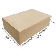 Caixa de Chá com 6 Cavidades de Madeira Mdf Cru 24x15,5x7cm