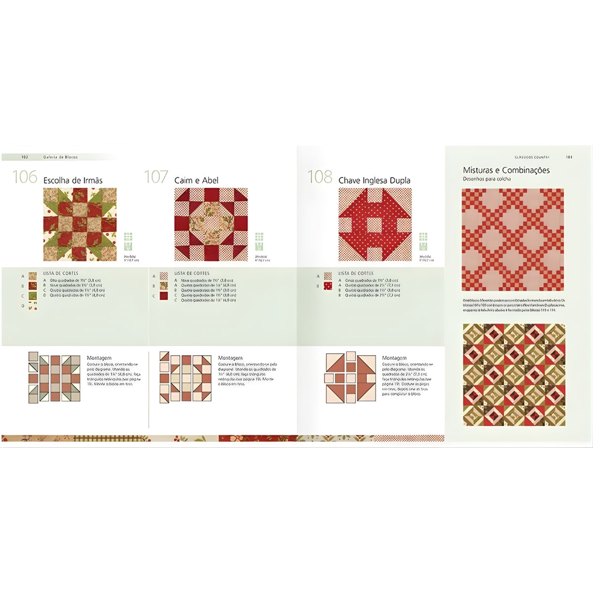 Livro 130 Blocos de Patchwork - Ambientes & Costumes
