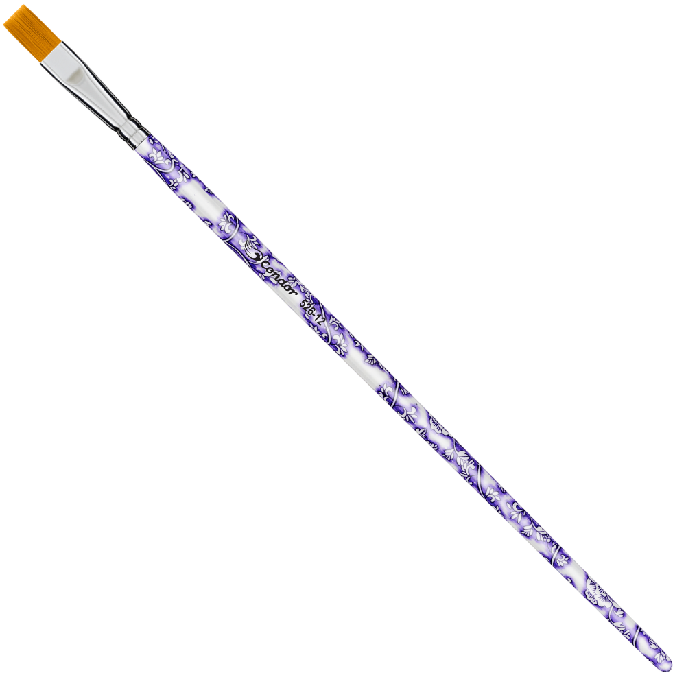 Pincel Condor 526 Chato Sintético Cabo Extra Longo