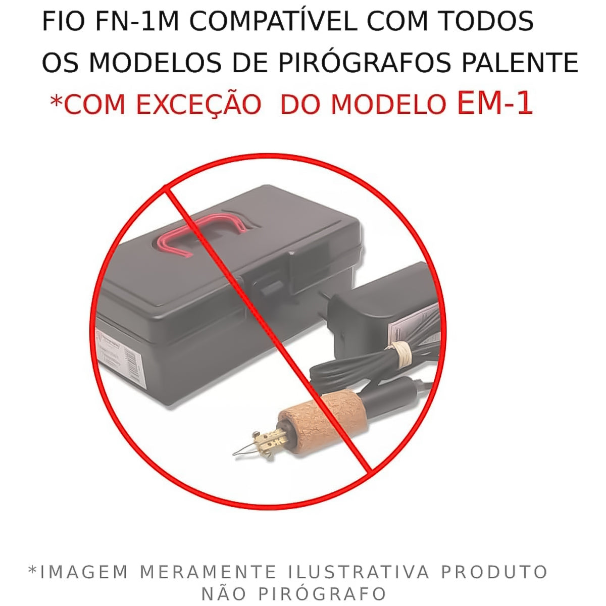 Ponta para Pirografo Palante Fn-1-m Média com Rosca para Modelos Em