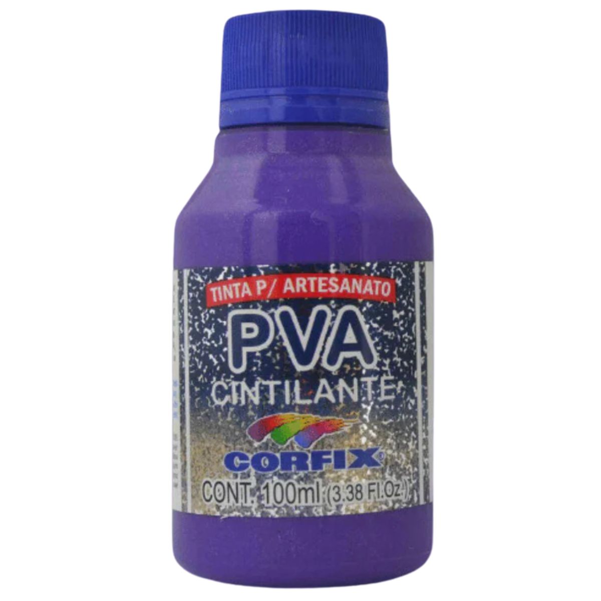 Tinta PVA Para Artesanato Corfix Cintilante 100ml - 16121