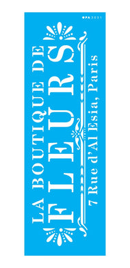 Stencil Opa 10x30cm - Frase La Boutique de Fleurs - 3031