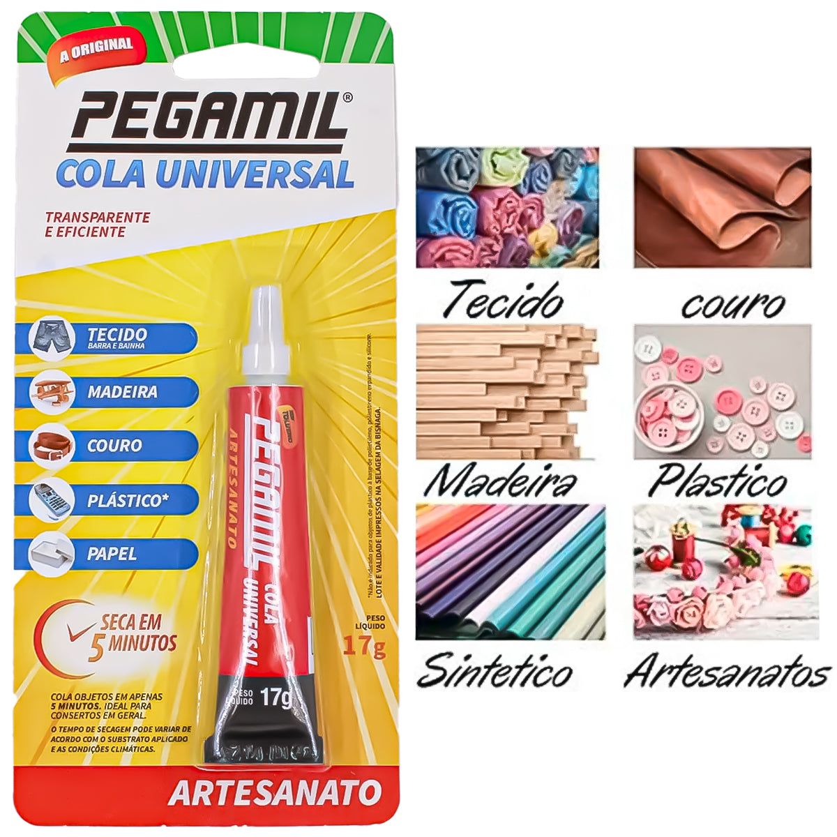 Cola Pegamil Universal Artesanato 17g